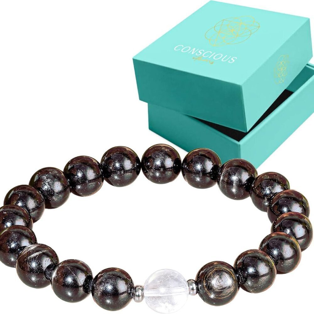 Wealth & Manifestation Bracelet Hypersthene Quartz for Abundance Prosperity